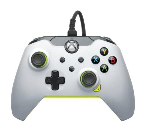 PDP Wired mando Electric White for Xbox Series X|S, Gamepad, Wired Video Game mando, Gaming mando, Xbox One, Officially Licensed - Xbox Series X