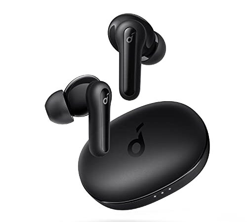 Soundcore Auriculares Inalámbricos Bluetooth, by Anker Life P2 Mini, Controladore 10 mm Bass Potente, EQ, Bluetooth 5.2, IPX5, 32H, USB-C Carga Rápida, Ligeros y Pequeños para Entrenamientos