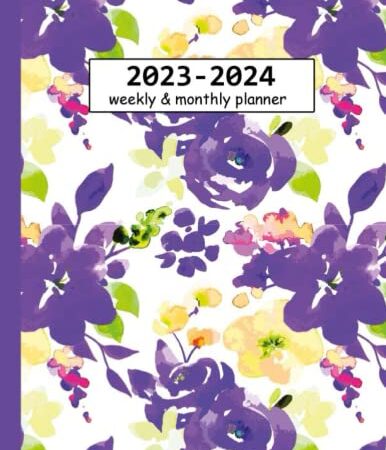 2023 -2024 Weekly & Monthly Planner.: January 2023 - December2024 Stylish day planner with 24 Months of monthly and weekly pages .8.5 x 11 Inches with 88 Pages with floral cover
