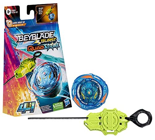 Beyblade Burst QuadStrike - Kit Inicial con Top Whirl Knight K8 - Juego de Batalla con Lanzador