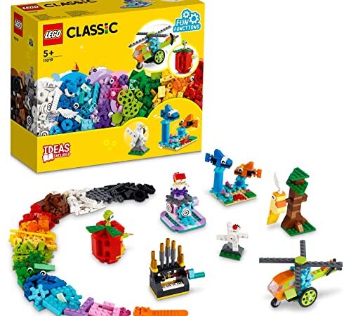 LEGO 11019 Classic Ladrillos y Funciones, Juego de Construcción, 7 Ideas de Mini Figuras Móviles, Helicóptero de Juguete, Regalo para Niños de 5 Años o Más