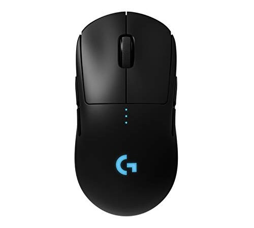 Logitech G PRO Ratón Gaming Inalámbrico, Captor HERO 25K, 25,600 DPI, RGB, Ultra-ligero, Peso Reducido, 4-8 Botones Programables, Batería Larga Duración, POWERPLAY-compatibile, PC/Mac, Negro