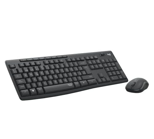 Logitech MK295 Silent Combinación de Teclado y Ratón Inalámbricos con SilentTouch, Seguimiento Óptico, Tecnología Inalámbrica sin Demoras, 90% Menos de Ruido, QWERTY Español, Negro