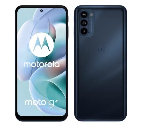 Motorola Moto g41 (Pantalla 6.43" Full HD+ OLED, cámara Triple 48MP, procesador Octa Core, batería 5000 mAH, Dual SIM, 128GB/6GB, Android 11), Negro [Versión ES/PT]