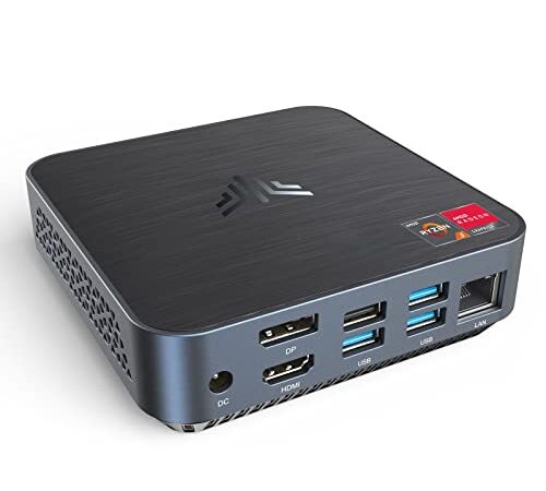 NiPoGi Mini PC Windows 11,AMD Ryzen 3 3200U Mini Ordenadors de Sobremesa,8GB RAM 256GB M.2 SSD Mini Computadora con Radeon Vega 3 Graphics,Soportando WiFi 5,BT 4.2, 4K Pantalla Doble Business Mini PC