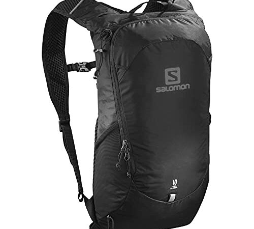 Salomon Trailblazer 10 Mochila de senderismo Unisex, Versatilidad, Fácil de usar, Comodidad y ligereza, Black, Black