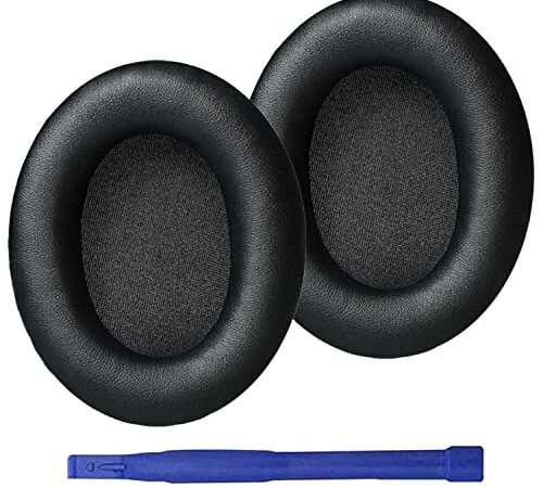 Adhiper HyperX Cloud Alpha - Almohadillas de repuesto compatibles con auriculares inalámbricos para juegos Kingston HyperX Cloud Alpha, piel de proteína suave y espuma viscoelástica (negro+azul)