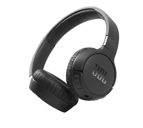 JBL Tune 660NC Auriculares supraaurales inalámbricos con bluetooth y cancelación de ruido, Sonido Pure Bass, hasta 44h de música de música continua, color negro