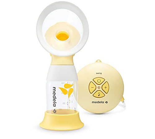 Medela Extractor de leche eléctrico individual Swing Flex - Diseño compacto, con embudos PersonalFit Flex y tecnología de extracción de 2 fases de Medela