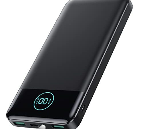 AXNEB Power Bank 13800mAh,[Pequeña Pero Poderosa] Batería Externa USB C In & out 3A Cargador Portátil de Alta Velocidad con Linterna Batería Portátil para iPhone 14/13 Samsung Huawei Xiaomi etc.