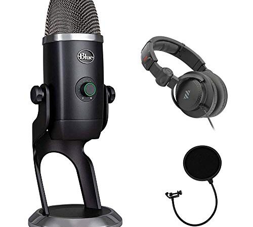 Blue YETI X Pro - Micrófono de condensador USB Plus Pack con Presonus StudioOne 5 Artist DAW, iZotope RX Elements Plug-in y Groover 3 tutoriales Suscripción de 3 meses, auriculares Polsen y filtro Pop