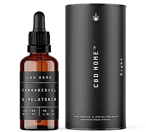 CBD Oil 40% FORTE con Melatonina - Base de Aceite MTC (Coco) Enriquecido con 40% CBD Puro y Omega 3-6-9. Aceite CBD Certificado 12000 mg Fabricado EU. 30 ml.