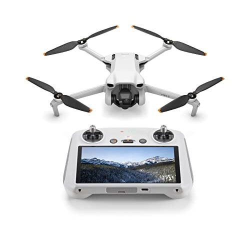 DJI Mini 3 (DJI RC) – Dron Mini con cámara ligero y plegable con vídeo 4K HDR, 38 min de tiempo de vuelo, Grabación vertical y funciones inteligentes