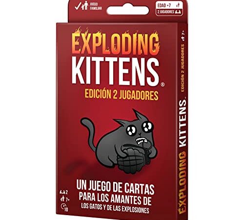 Exploding Kittens Edición 2 Jugadores - Juego de Cartas en Español