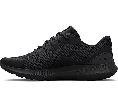 Under Armour UA Surge 3, Zapatillas para Correr, Hombre, Black/Black/Black, 42.5 EU