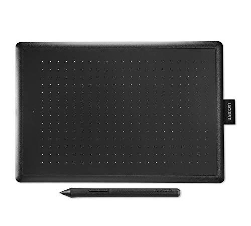 Wacom One by Wacom Medium - Tableta gráfica con lápiz digital sensible a la presión, compatible con Windows, Mac y Chromebook, óptima para oficina en casa y e-learning, color negro y rojo