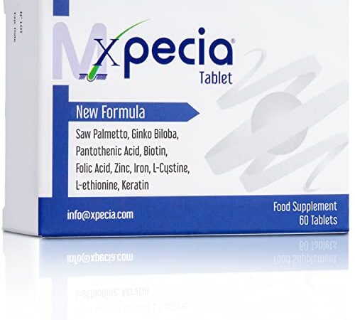XPECIA - Anticaída del cabello para hombres, bloquea la DHT, fórmula para el crecimiento del cabello, 60 pastillas